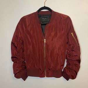 LOVE TREE Maroon Bomber Jacket